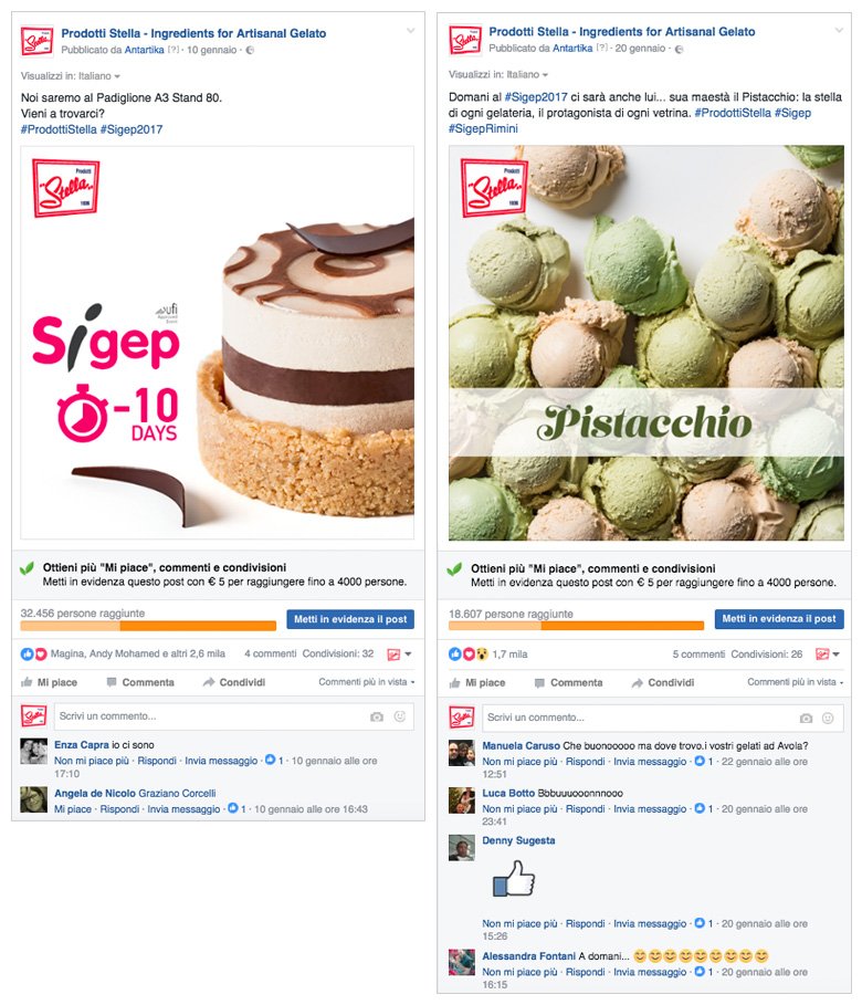 Social media countdown posts with pre-event interaction