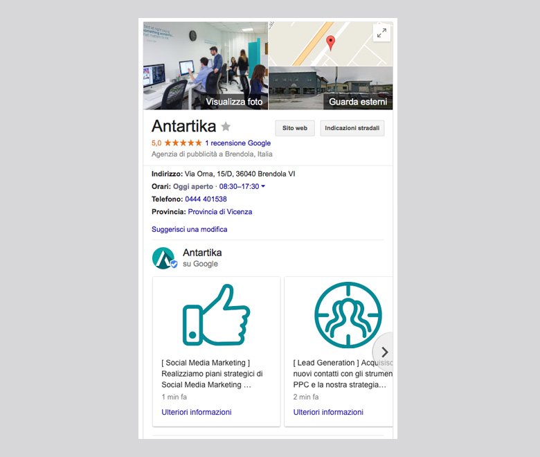 google my business listing serp