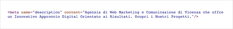esempio meta description