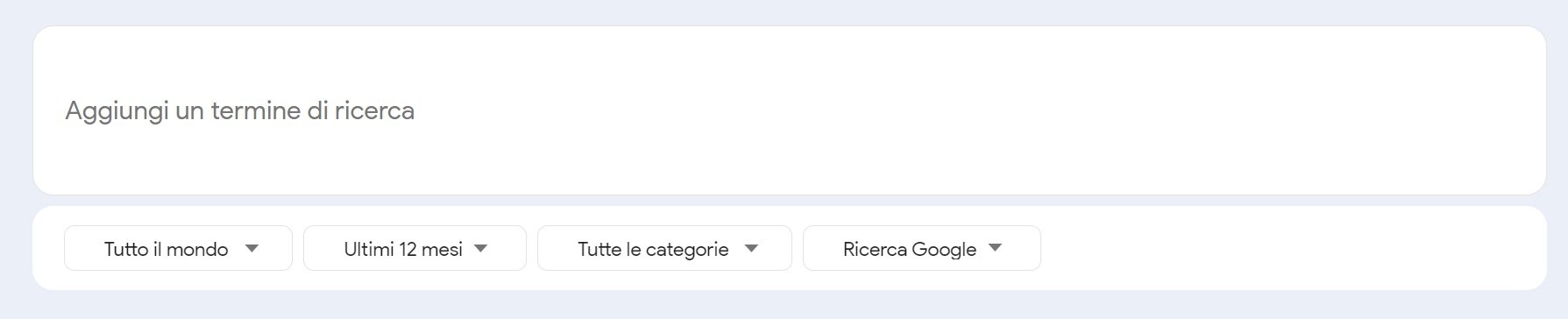 google trends search box