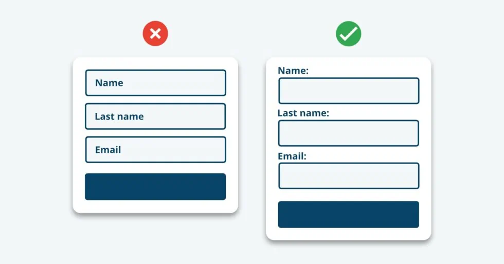 Alt:Example of a contact form for web accessibility.
