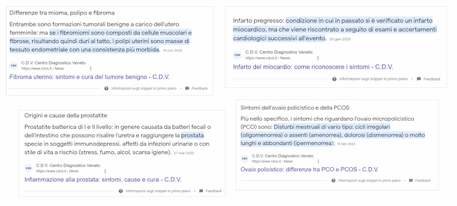 risultati zero in serp cdv