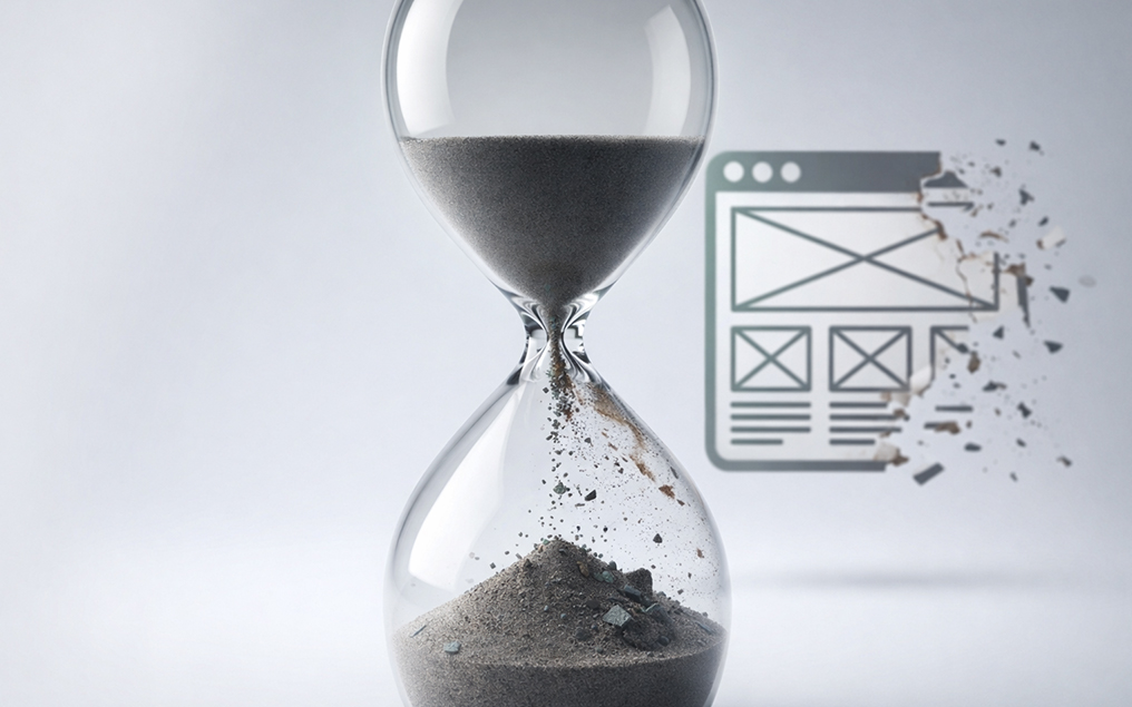 tempo che scorre, sito web poco performante